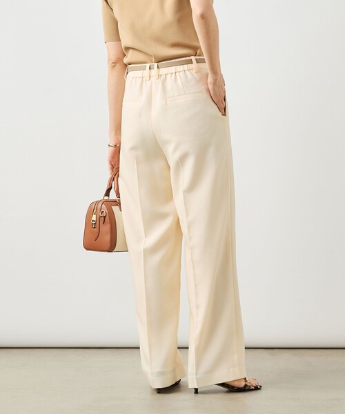 NOLLEY’S Sophi（ノーリーズソフィ）の「NEW morisachi《セットアップ対応》ウォッシャブルスラブオックスタックワイドパンツ（その他パンツ・レディース・アイボリー/ベージュ/ネイビー・34/38/36）」の21枚目の写真