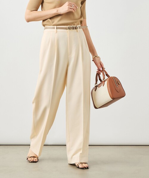 NOLLEY’S Sophi（ノーリーズソフィ）の「NEW morisachi《セットアップ対応》ウォッシャブルスラブオックスタックワイドパンツ（その他パンツ・レディース・アイボリー/ベージュ/ネイビー・34/38/36）」の19枚目の写真