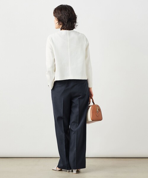 NOLLEY’S Sophi（ノーリーズソフィ）の「NEW morisachi《セットアップ対応》ウォッシャブルスラブオックスタックワイドパンツ（その他パンツ・レディース・アイボリー/ベージュ/ネイビー・34/38/36）」の16枚目の写真