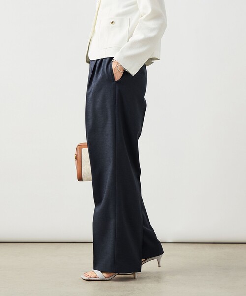 NOLLEY’S Sophi（ノーリーズソフィ）の「NEW morisachi《セットアップ対応》ウォッシャブルスラブオックスタックワイドパンツ（その他パンツ・レディース・アイボリー/ベージュ/ネイビー・34/38/36）」の13枚目の写真