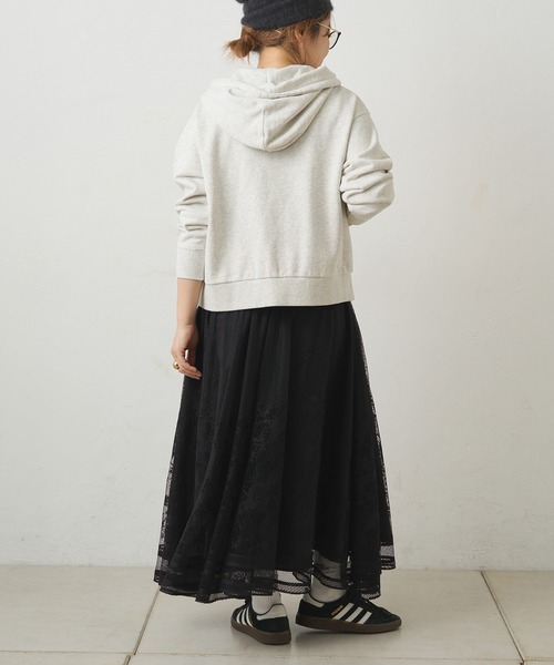 PUAL CE CIN（ピュアルセシン）の「成形レーススカート（スカート・レディース・ブラック/オフホワイト・FREE）」の14枚目の写真