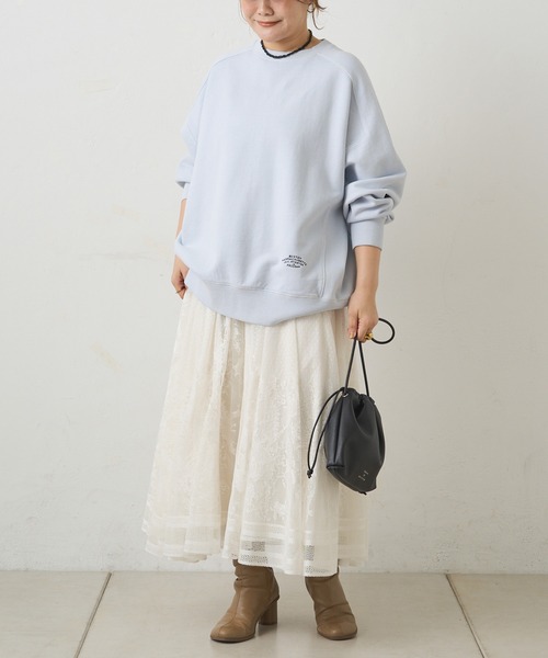 PUAL CE CIN（ピュアルセシン）の「成形レーススカート（スカート・レディース・ブラック/オフホワイト・FREE）」の6枚目の写真