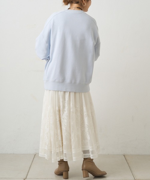 PUAL CE CIN（ピュアルセシン）の「成形レーススカート（スカート・レディース・ブラック/オフホワイト・FREE）」の8枚目の写真