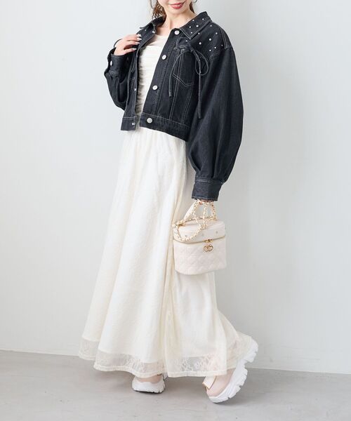 MAJESTIC LEGON（マジェスティックレゴン）の「ダブルリボン厚底スニーカー（スニーカー・レディース・ピンク/アイボリー/ブラック・X-LARGE/LARGE/MEDIUM/SMALL）」の8枚目の写真