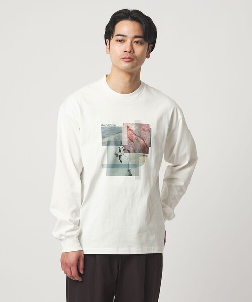 green label relaxing(グリーンレーベルリラクシング)の「<Phospho Graphica>グラフィック ロングスリーブ Tシャツ(Tシャツ/カットソー・メンズ・その他1/その他2/ホワイト・S/M/L)」の6枚目の写真
