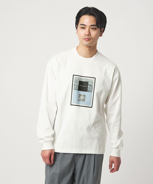 green label relaxing(グリーンレーベルリラクシング)の「<Phospho Graphica>グラフィック ロングスリーブ Tシャツ(Tシャツ/カットソー・メンズ・その他1/その他2/ホワイト・S/M/L)」の9枚目の写真