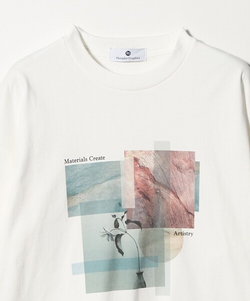 green label relaxing(グリーンレーベルリラクシング)の「<Phospho Graphica>グラフィック ロングスリーブ Tシャツ(Tシャツ/カットソー・メンズ・その他1/その他2/ホワイト・S/M/L)」の16枚目の写真