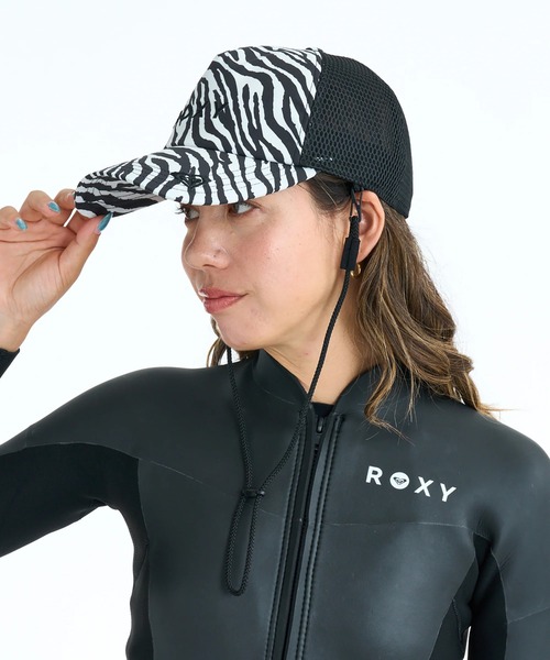 ROXY（ロキシー）の「ROXY ウィメンズ WR UV SURFCAMP MESH CAP サーフキャップ 【2026年春夏モデル】/ロキシーUVCUT撥水キャップ（キャップ・レディース・ブラック/ブラック系その他・FREE）」の6枚目の写真