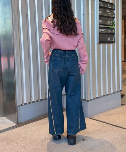 w closet(ダブルクローゼット)の「マルチWAYフリルカーディガン(カーディガン/ボレロ・レディース・チャコールグレー/アイボリー/ピンク/レッド/グリーン・FREE)」の22枚目の写真