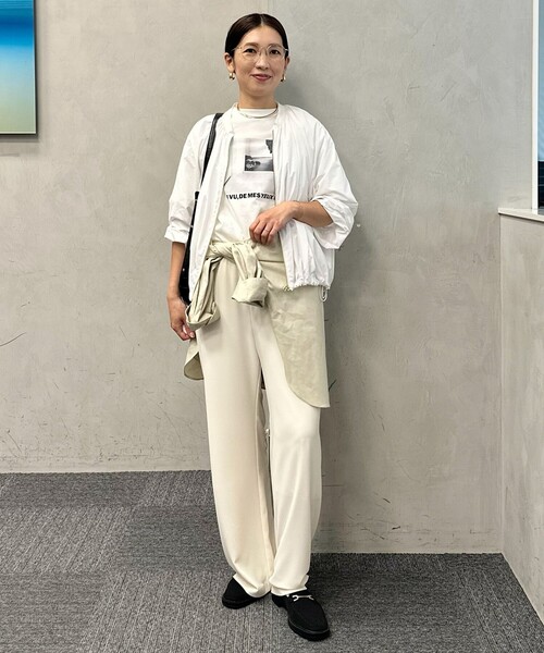 UNFILO(アンフィーロ)の「【WEB限定カラー】コットン オーバーシャツ(シャツ/ブラウス・レディース・ホワイト系/ピンク系/ベージュ系/スカイブルー系/サックスブルー系1・X-LARGE)」の15枚目の写真
