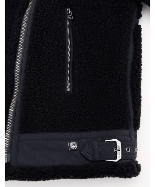 Little sunny bite（リトルサニーバイト）の「【RES】【little sunny bite】AVIREX x little sunny bite Boa jacket（ブルゾン・レディース・ブラック・MEDIUM）」の2枚目の写真