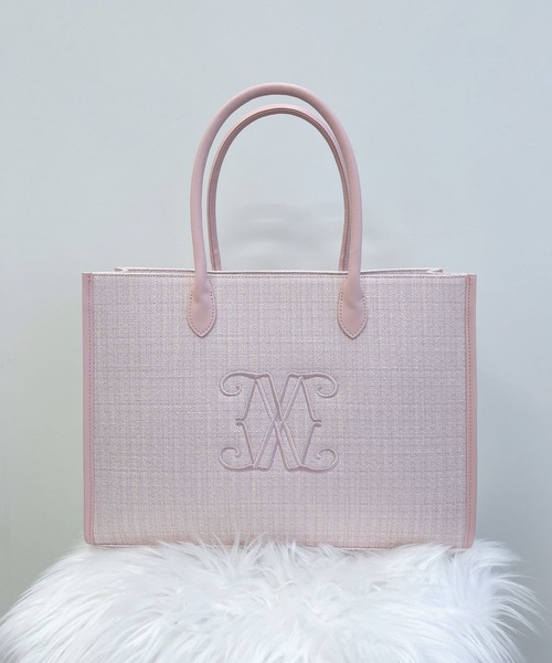 INGNI（イング）の「ツイードロゴトートバッグ（トートバッグ・レディース・ホワイト×ホワイト/ピンク系6/ブラック×ブラック・-）」の3枚目の写真