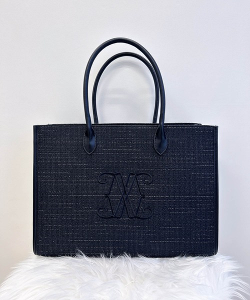 INGNI（イング）の「ツイードロゴトートバッグ（トートバッグ・レディース・ホワイト×ホワイト/ピンク系6/ブラック×ブラック・-）」の4枚目の写真