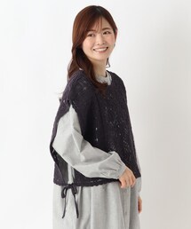 one'sterrace（ワンズテラス）の「透かし柄 サイドスリットベスト（ベスト）」
