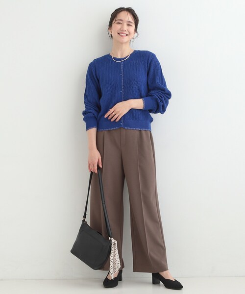 SHOO・LA・RUE(シューラルー)の「編み柄が上品 ラメ配色透かし編みカーディガン(カーディガン/ボレロ・レディース・ブラック/ブルー系その他/イエロー系その他・02/01/04/03)」の14枚目の写真