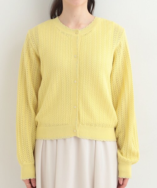 SHOO・LA・RUE(シューラルー)の「編み柄が上品 ラメ配色透かし編みカーディガン(カーディガン/ボレロ・レディース・ブラック/ブルー系その他/イエロー系その他・02/01/04/03)」の16枚目の写真