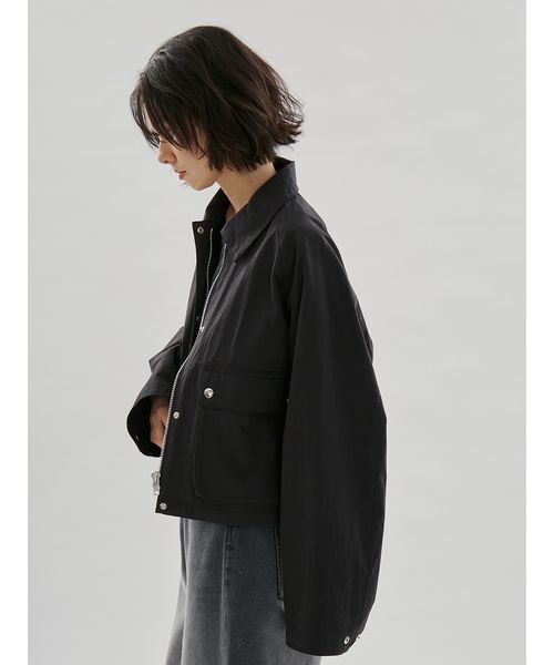 emmi（エミ）の「ショートハンティングジャケット（テーラードジャケット・レディース・ブラック/アイボリー・F）」の5枚目の写真