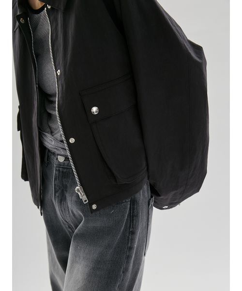 emmi（エミ）の「ショートハンティングジャケット（テーラードジャケット・レディース・ブラック/アイボリー・F）」の8枚目の写真