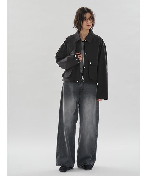 emmi（エミ）の「ショートハンティングジャケット（テーラードジャケット・レディース・ブラック/アイボリー・F）」の13枚目の写真