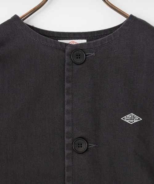 DANTON（ダントン）の「[DANTON/ダントン] ショート丈 ノーカラーデニムジャケット（デニムジャケット・レディース・チャコールグレー・38）」の8枚目の写真