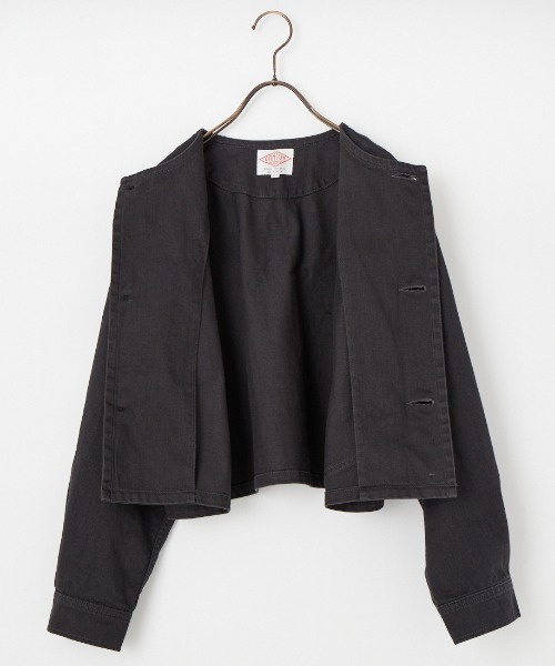 DANTON（ダントン）の「[DANTON/ダントン] ショート丈 ノーカラーデニムジャケット（デニムジャケット・レディース・チャコールグレー・38）」の6枚目の写真