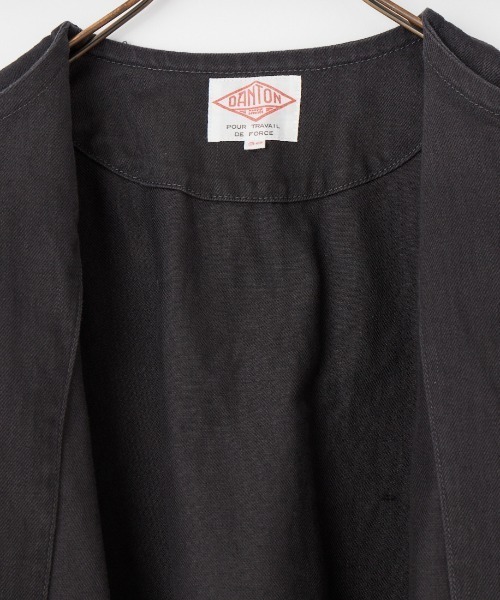 DANTON（ダントン）の「[DANTON/ダントン] ショート丈 ノーカラーデニムジャケット（デニムジャケット・レディース・チャコールグレー・38）」の5枚目の写真