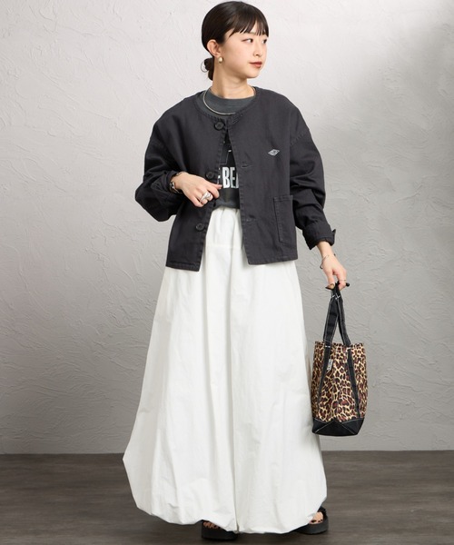 DANTON（ダントン）の「[DANTON/ダントン] ショート丈 ノーカラーデニムジャケット（デニムジャケット・レディース・チャコールグレー・38）」の16枚目の写真