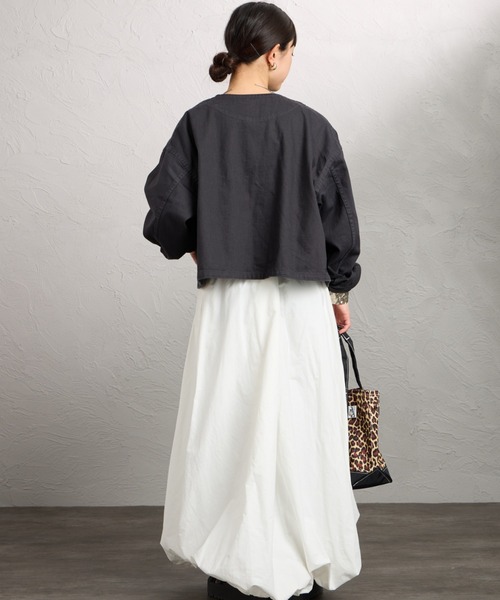 DANTON（ダントン）の「[DANTON/ダントン] ショート丈 ノーカラーデニムジャケット（デニムジャケット・レディース・チャコールグレー・38）」の18枚目の写真