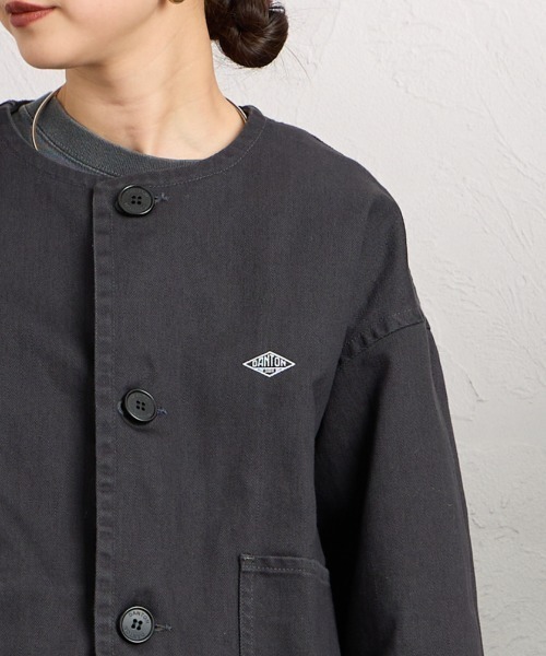 DANTON（ダントン）の「[DANTON/ダントン] ショート丈 ノーカラーデニムジャケット（デニムジャケット・レディース・チャコールグレー・38）」の19枚目の写真