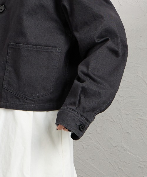 DANTON（ダントン）の「[DANTON/ダントン] ショート丈 ノーカラーデニムジャケット（デニムジャケット・レディース・チャコールグレー・38）」の21枚目の写真
