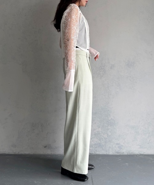 &g'aime（アンジェム）の「【&ｇ'aime 】レース＆フリンジボレロ　Lace & Fringe Bolero（カーディガン/ボレロ・レディース・ホワイト/ブラック・FREE）」の12枚目の写真