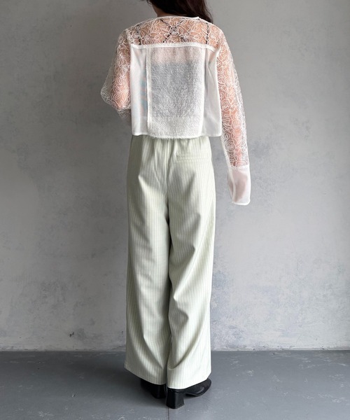 &g'aime（アンジェム）の「【&ｇ'aime 】レース＆フリンジボレロ　Lace & Fringe Bolero（カーディガン/ボレロ・レディース・ホワイト/ブラック・FREE）」の13枚目の写真