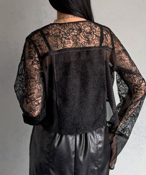 &g'aime（アンジェム）の「【&ｇ'aime 】レース＆フリンジボレロ　Lace & Fringe Bolero（カーディガン/ボレロ・レディース・ホワイト/ブラック・FREE）」の20枚目の写真