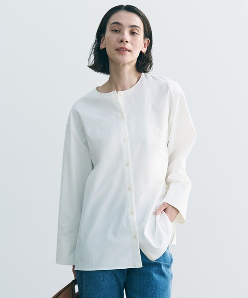 UNFILO(アンフィーロ)の「【WEB限定カラー】バックリボン イージーケアシャツ(シャツ/ブラウス・レディース・ホワイト系/ピンク系/サックスブルー系・SMALL/MEDIUM)」の10枚目の写真