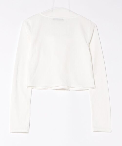 GORGE(ゴージ)の「《レースアップ・クロップド》カットソー/Y2K×ガーリー/春夏秋/全3色(Tシャツ/カットソー・レディース・ブラック/オフホワイト/グレー・F)」の4枚目の写真