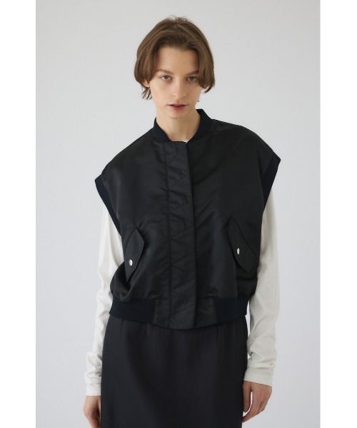 RIM.ARK（リムアーク）の「Short MA-1 vest ショート エムエーワン ベスト（ベスト・レディース・ダークネイビー/ライトカーキ/ブラック・FREE）」の20枚目の写真