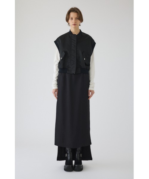 RIM.ARK（リムアーク）の「Short MA-1 vest ショート エムエーワン ベスト（ベスト・レディース・ダークネイビー/ライトカーキ/ブラック・FREE）」の21枚目の写真