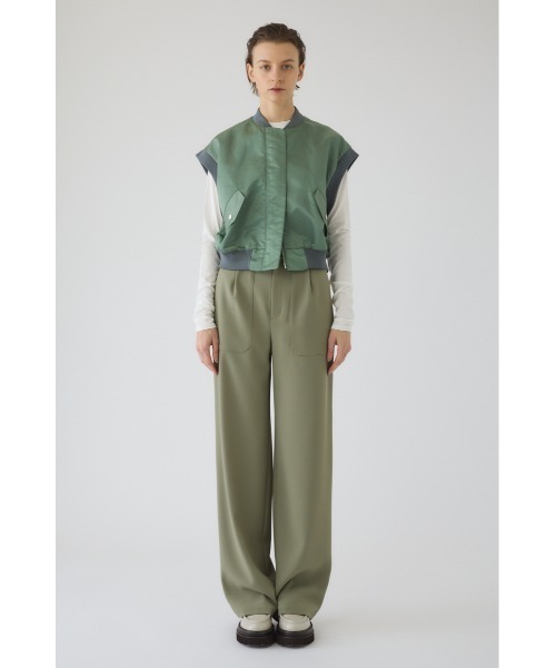 RIM.ARK（リムアーク）の「Short MA-1 vest ショート エムエーワン ベスト（ベスト・レディース・ダークネイビー/ライトカーキ/ブラック・FREE）」の6枚目の写真