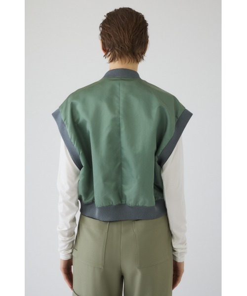 RIM.ARK（リムアーク）の「Short MA-1 vest ショート エムエーワン ベスト（ベスト・レディース・ダークネイビー/ライトカーキ/ブラック・FREE）」の8枚目の写真