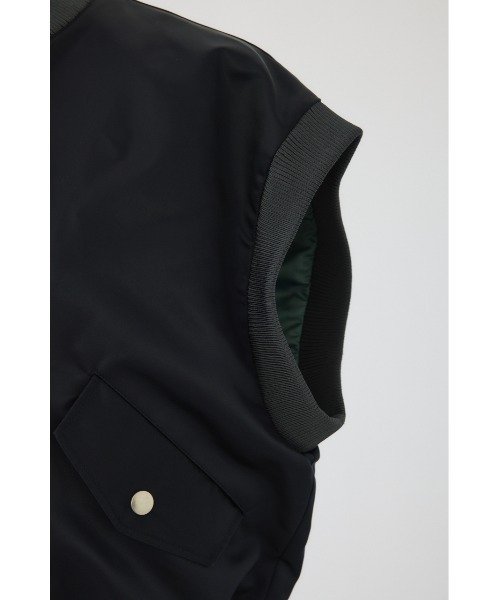 RIM.ARK（リムアーク）の「Short MA-1 vest ショート エムエーワン ベスト（ベスト・レディース・ダークネイビー/ライトカーキ/ブラック・FREE）」の16枚目の写真