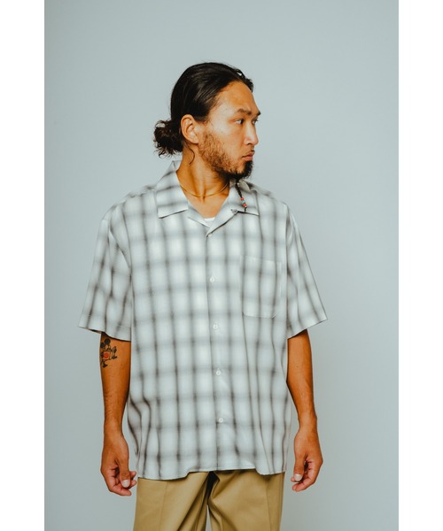 BIG MIKE(ビッグマイク)の「BIG MIKE ビックマイク/ 26春夏新作 半袖 レーヨンミックス オンブレチェックシャツ 脇スリットタイプ //// 102625531(シャツ/ブラウス・メンズ・ブルー系その他/ミント/ホワイト×グレー・MEDIUM/X-LARGE/LARGE)」の8枚目の写真
