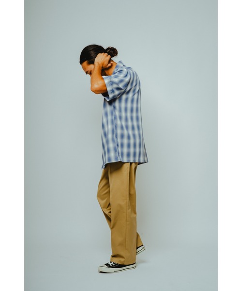 BIG MIKE(ビッグマイク)の「BIG MIKE ビックマイク/ 26春夏新作 半袖 レーヨンミックス オンブレチェックシャツ 脇スリットタイプ //// 102625531(シャツ/ブラウス・メンズ・ブルー系その他/ミント/ホワイト×グレー・MEDIUM/X-LARGE/LARGE)」の12枚目の写真