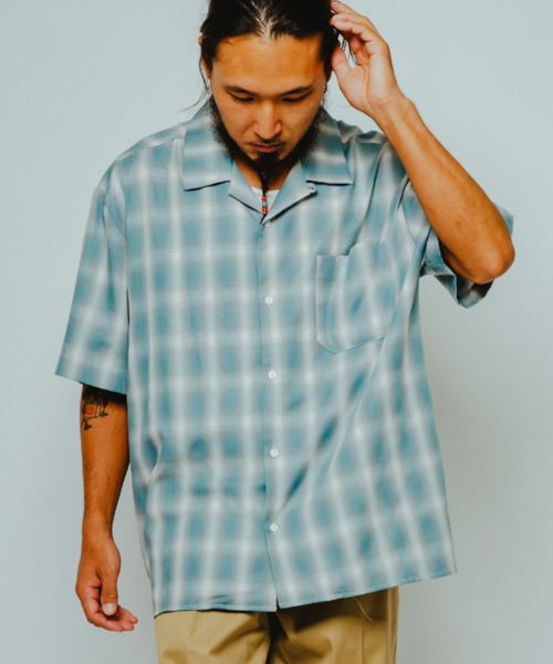 BIG MIKE(ビッグマイク)の「BIG MIKE ビックマイク/ 26春夏新作 半袖 レーヨンミックス オンブレチェックシャツ 脇スリットタイプ //// 102625531(シャツ/ブラウス・メンズ・ブルー系その他/ミント/ホワイト×グレー・MEDIUM/X-LARGE/LARGE)」の19枚目の写真