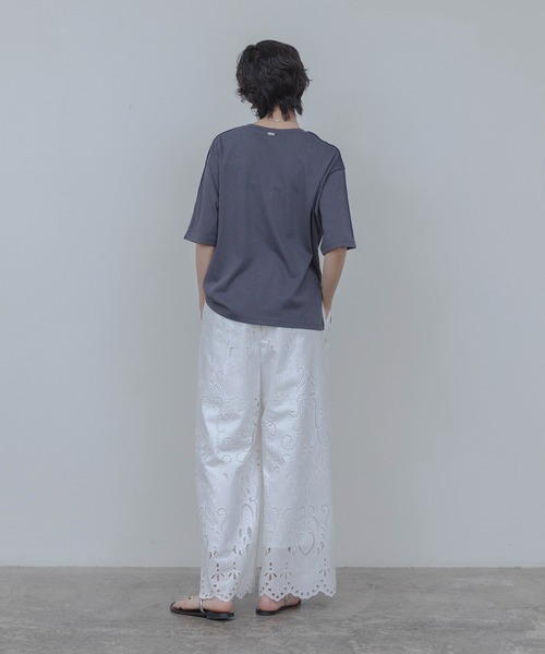 Eimee Law（エイミーロウ）の「エンブロイダリー パネルレースパンツ（その他パンツ・レディース・ブラック/オフホワイト・FREE）」の7枚目の写真