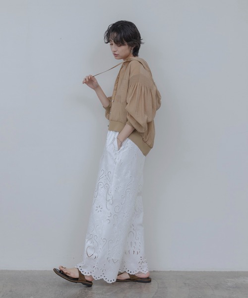 Eimee Law（エイミーロウ）の「エンブロイダリー パネルレースパンツ（その他パンツ・レディース・ブラック/オフホワイト・FREE）」の13枚目の写真