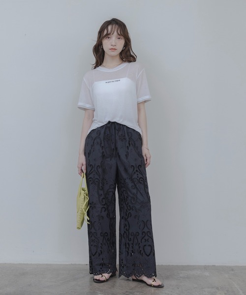 エンブロイダリー パネルレースパンツ Eimee Law│Eimee Law & LHELBIE