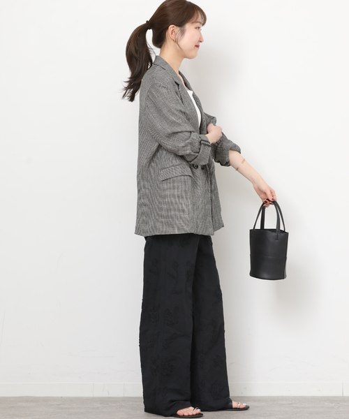 JOURNAL STANDARD relume（ジャーナルスタンダード　レリューム）の「3Dシフリイージーパンツ（その他パンツ・レディース・ブラック/ホワイト・FREE）」の4枚目の写真