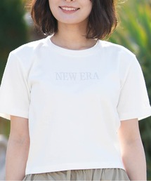 NEW ERA/ニューエラ レディース 半袖 ショート丈 Tシャツ WS SS MINI THINESTONE