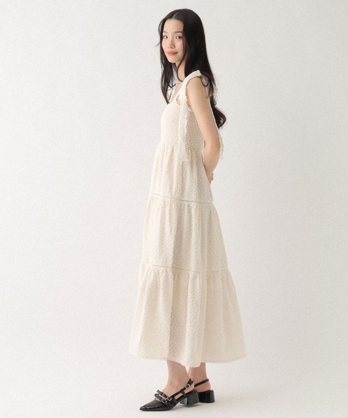 Heather(ヘザー)の「ショルダーレースジャガードワンピース 668945(ワンピース・レディース・ブラック/ホワイト×ブラック/アイボリー・FREE)」の7枚目の写真