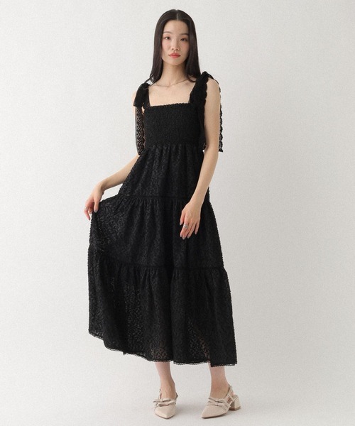 Heather(ヘザー)の「ショルダーレースジャガードワンピース 668945(ワンピース・レディース・ブラック/ホワイト×ブラック/アイボリー・FREE)」の17枚目の写真